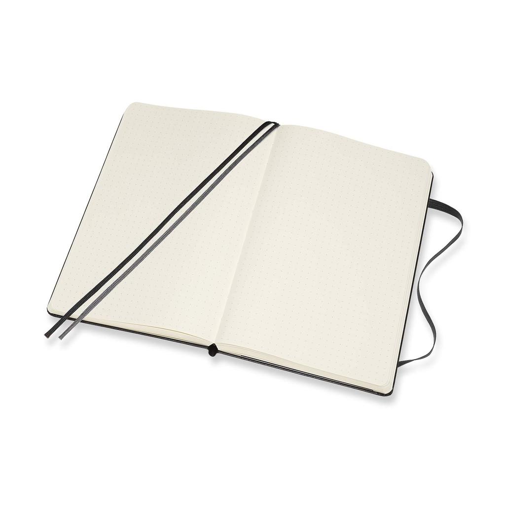 Moleskine Notebook Classic Expanded Hardcover Large Size wide x 21cm Dot Grid Black QP066EXP (400 pages) (13cm long)