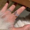 Geometric Butterfly Chic Ring For Women Fashionable Open Design Shell And Pearl Style