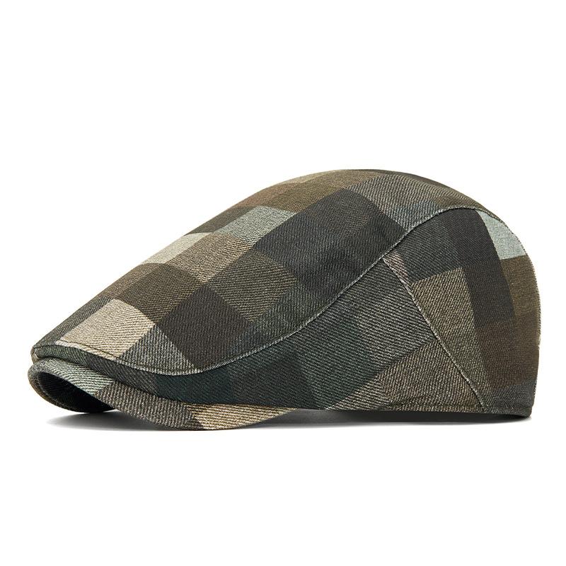 Plaid Beret Unisex Spring Summer British Forward Cap Sunshade Cap