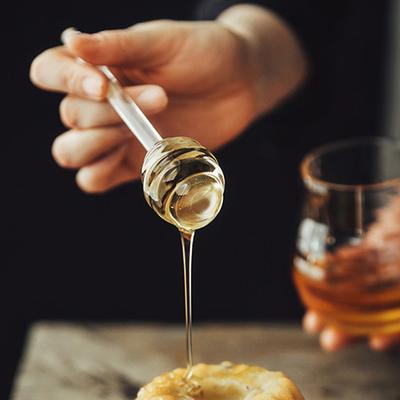 Łyżeczka do miodu Szklana łyżka do miodu Przezroczysta szklana łyżka Dozownik syropu w sztyfcie Łyżka do słoika na miód Garnek Akcesoria kuchenne