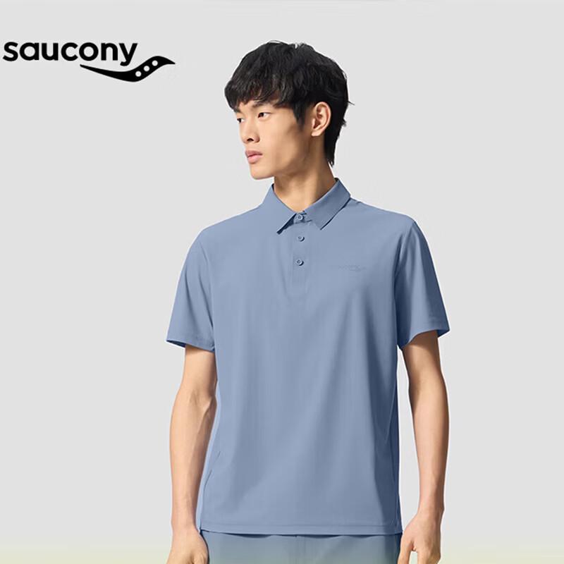 SAUCONY Men s Lightweight Comfort Classic Short Sleeve Polo Shirt L