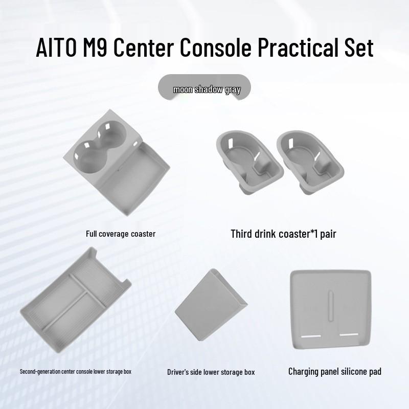 AITO M9 Silicone Anti-slip Wireless Charging Pad for Car Interior Modification