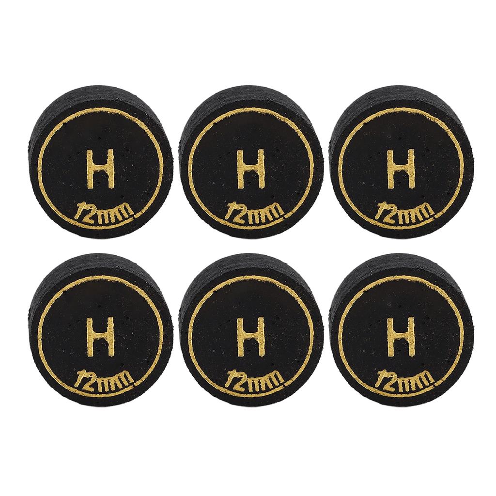 6pcs Pool Billiard Cue Tips 12mm Billiard Pool Cues Tips Light Weight Pool Cue Tips Replacement for