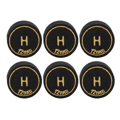 6pcs Pool Billiard Cue Tips 12mm Billiard Pool Cues Tips Light Weight Pool Cue Tips Replacement for