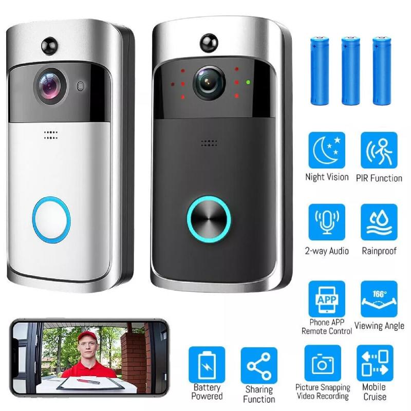 Wireless Visual Smart Doorbell With Voice Intercom And Remote Wifi Functionality For Home Security