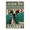 1pc Great Dane Bathroom Humor Metal Sign 8x12in 2D Flat Iron Wall Decor Gift