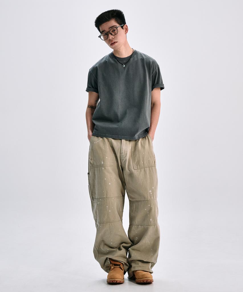 TAKEASY [Special Feature] (Cotton 270G) Pigment Crop T-Shirt - 3 Colors