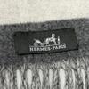 Great HERMES Scarf love story With fringe gray cashmere Women Used