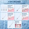 Irigator Oral Dentar de Uz Casnic Water Flosser Mașină de Curățare Orală 5 Duze 3 Moduri Reîncărcabil prin USB Rezervor de Apă de 300ml