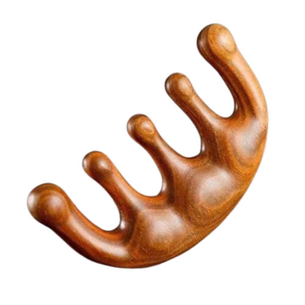 Gua Sha Massager Wooden Nose Comb Facial Scalp Meridian