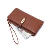 Women's Long Wallet PU Small Fresh Simple Solid Color Zipper Women's Handbag Convenient Wallet