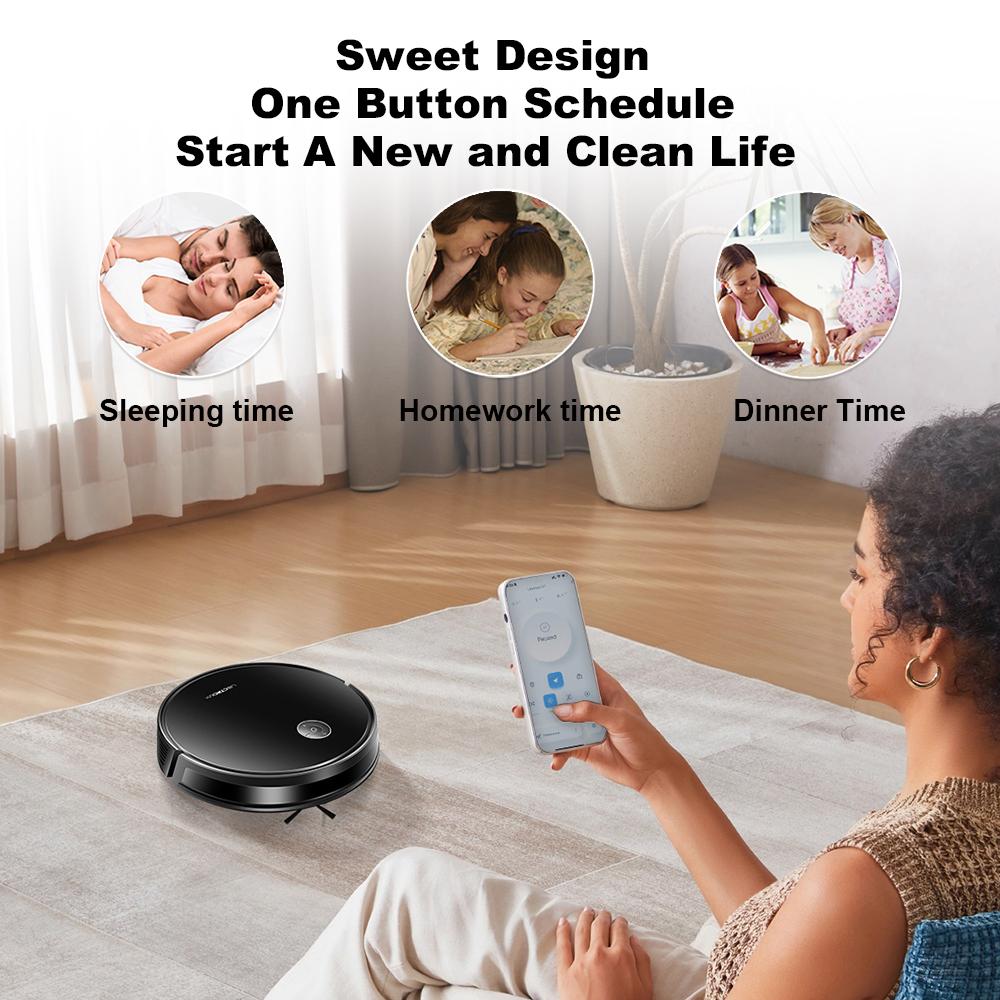 LIECTROUX C7 Robot Vacuum Cleaner AI Map Route,Memory,Super Smart Partition,WiFi App,6000Pa Suction,Electric WaterTank,Wet Mop