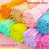 Children's Colorful Hair Twist Stick Set - Extra Dense Macaron Colors, Handmade and Encrypted Hair Root Bouquet.