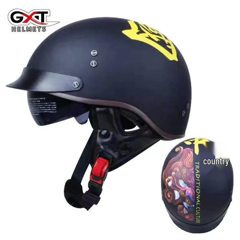 

Retro Half Helmet for Motorcycles - Unisex Summer/Autumn Riding Gear Large