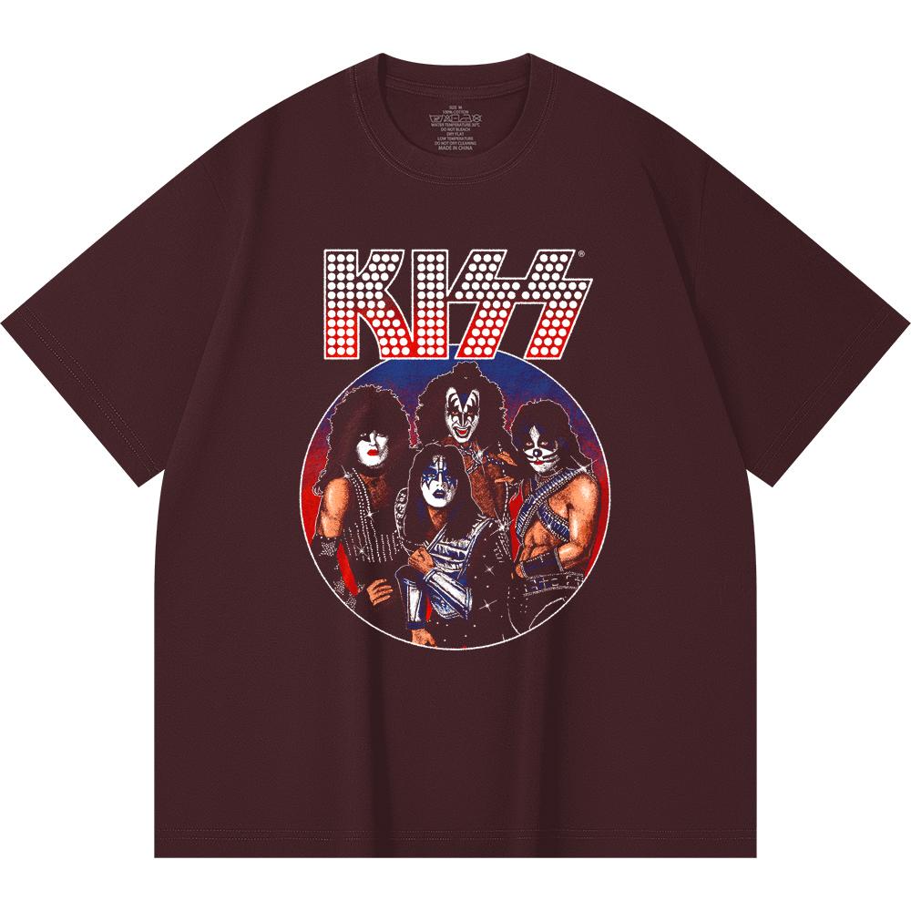 230 Gsm 100% Cotton Heavy Metal T-Shirt  Rock Band Popular Music Print Unisex Heavy Cotton T Shirt