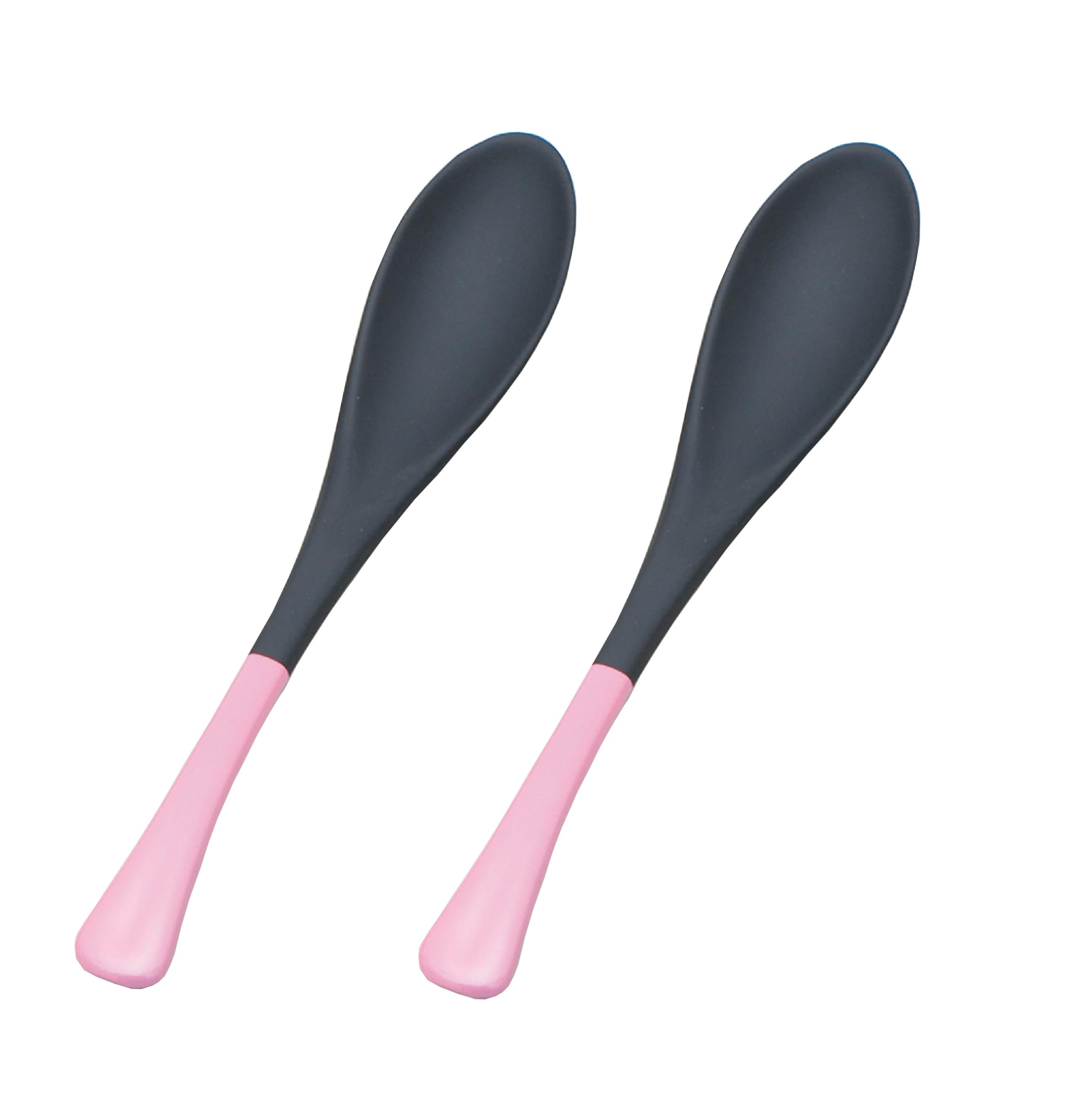 Wakaizumi Japanese Restaurant Porridge Set of Lacquerware, Lacquerware, Spoon, Black/Pink, 2, H-59-92 чёрный