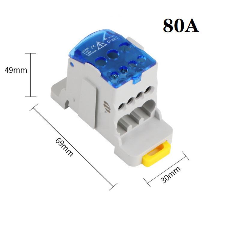 

Junction Box DIN Rail 80A/125A/250A - 1 In, 6 Out Parallel Connector 80A Parallel Connector