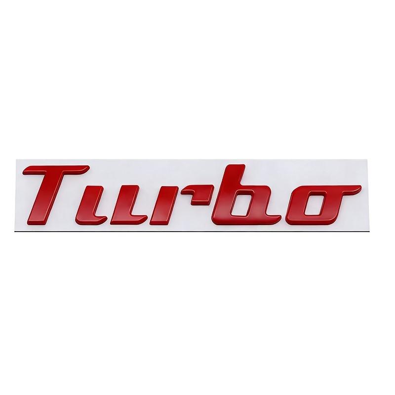 New TURBO Car Rear Emblem Suitable for Turbocharged Performance Modification Badge, 3D Metal Separate Letter TURBO Trunk Sticker