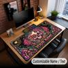 Skull Gothic Theme Custom Mouse Pad Personalized With Name Text Customized Desk Mat For Office Home Decor