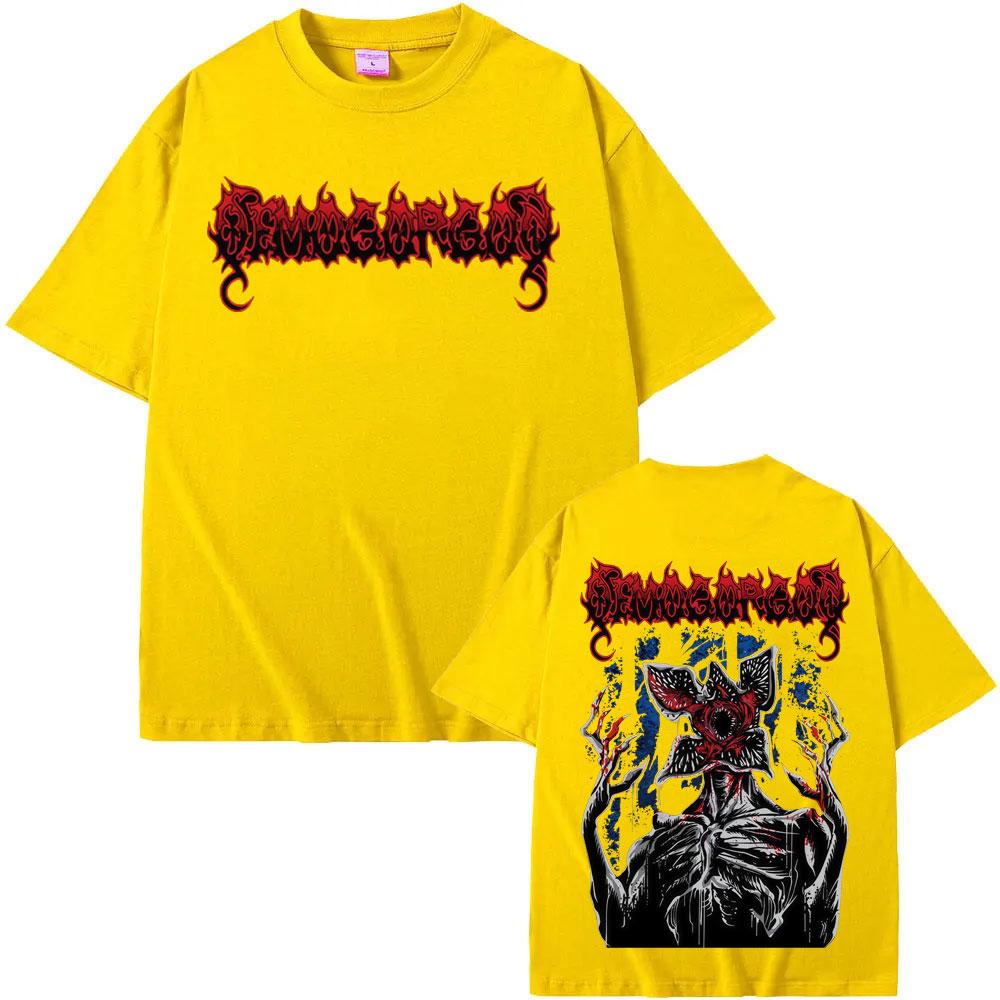 Eddie Munson The Demogorgon Hunter Men's Shirt Cannibal Flower Monster Graphic Short Sleeve Oversized Women T-shirts