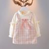 Children's Dresses For Girls Clothing Elegant Bow Kids Long Sleeve Princess 1th Birthday Party Girl Dress Spring Baby Clothes