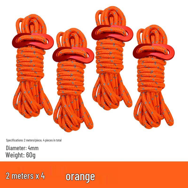 Outdoor Reflective Tent Guy-line Rope Set