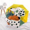 1pc Dalmatian Puppy Love Automatic Open/Close Exquisite Umbrella Sturdy Iron Frame, Compact Travel Umbrella, Intricate Design Umbrella a0829051