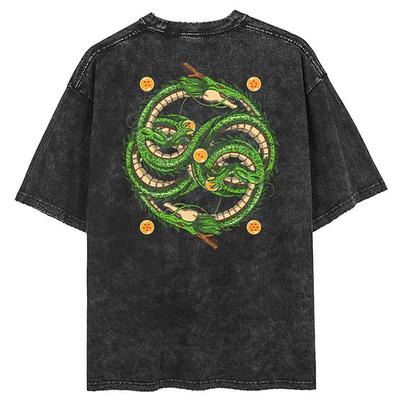 Hip Hop Oversize Prané Tričko Streetwear Anime Dragon Ball Grafické Tištěné Tričko Pánské Tričko s Krátkým Rukávem