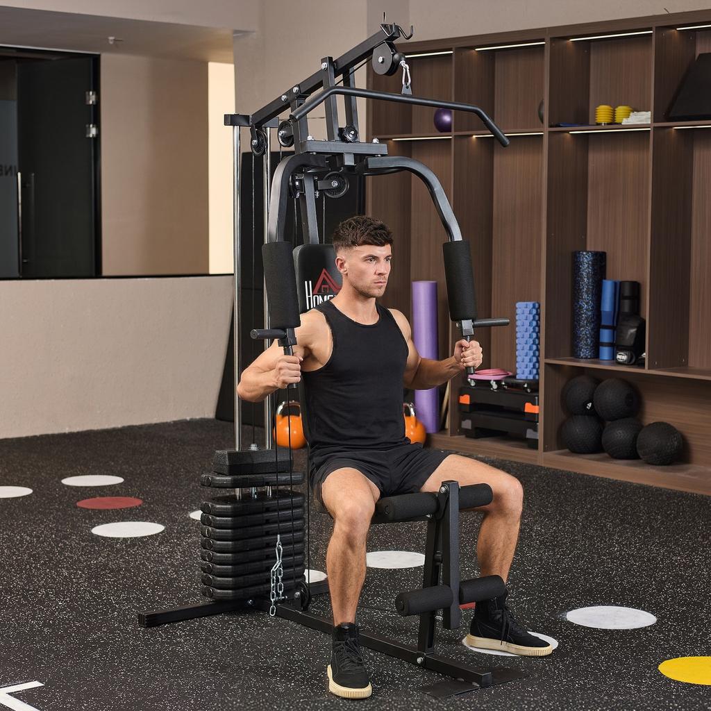 Multifunction Home Gym Machine With 45kg Weight Stacks For Strength Training