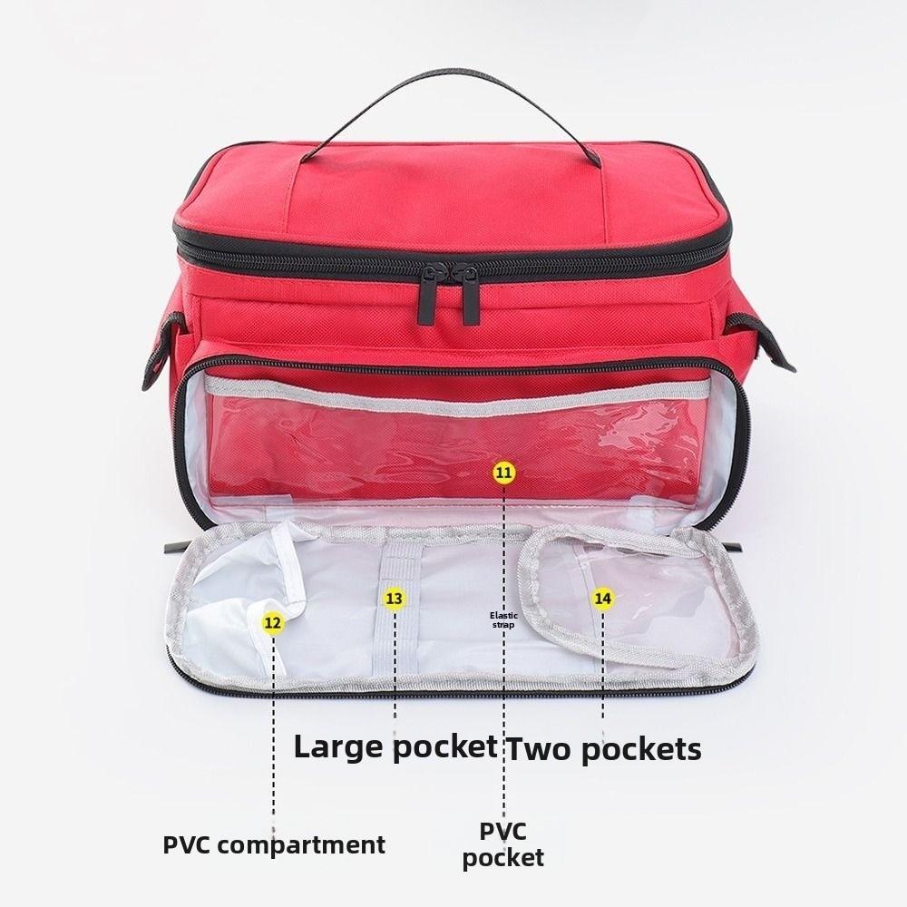 Lightweight Travel Medicine Bag Multi-Functional Easy Grip Medicine Storage Box Quick Access Large Capacity