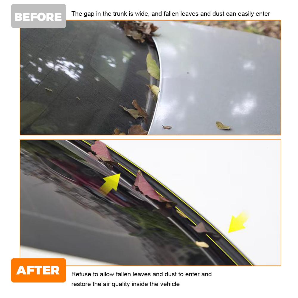Car Trunk Sealing Strip Universal Trunk Lid Gap Seal Rubber Strip Dust-proof And leaf-falling Accessori For Sedan SUV Hatchback