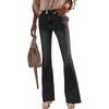 Women's Wide Leg Jeans Low Straight Stretch Jeans With Pockets