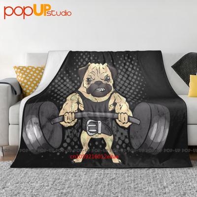 Pug Funny Powerlifting Deadlifting Ultra-Soft Blanket Quilt Winter Sofa Cover Bed Covers