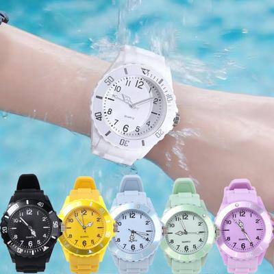 Έκδοση Δώρο γενεθλίων Silicone Quartz Casual Sport Ρολόι Αξεσουάρ Κορεατικού στυλ Κλασικό Ρολόι