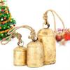 Vintage Metal Harmony Cow Bells Handmade Rustic Lucky Christmas Hanging Bells On Jute Rope for Wreath Wall Hanging Decor