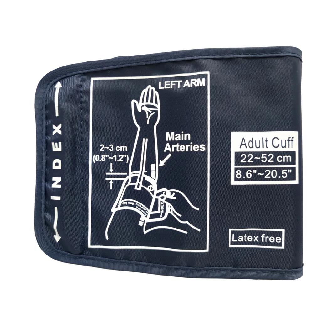 Braçadeira de Pressão Arterial para Adultos 22-52cm para Monitor de Pressão Arterial de Braço Tensiômetro Mangas Cinto Esfigmomanômetro Interface de 4,6 mm
