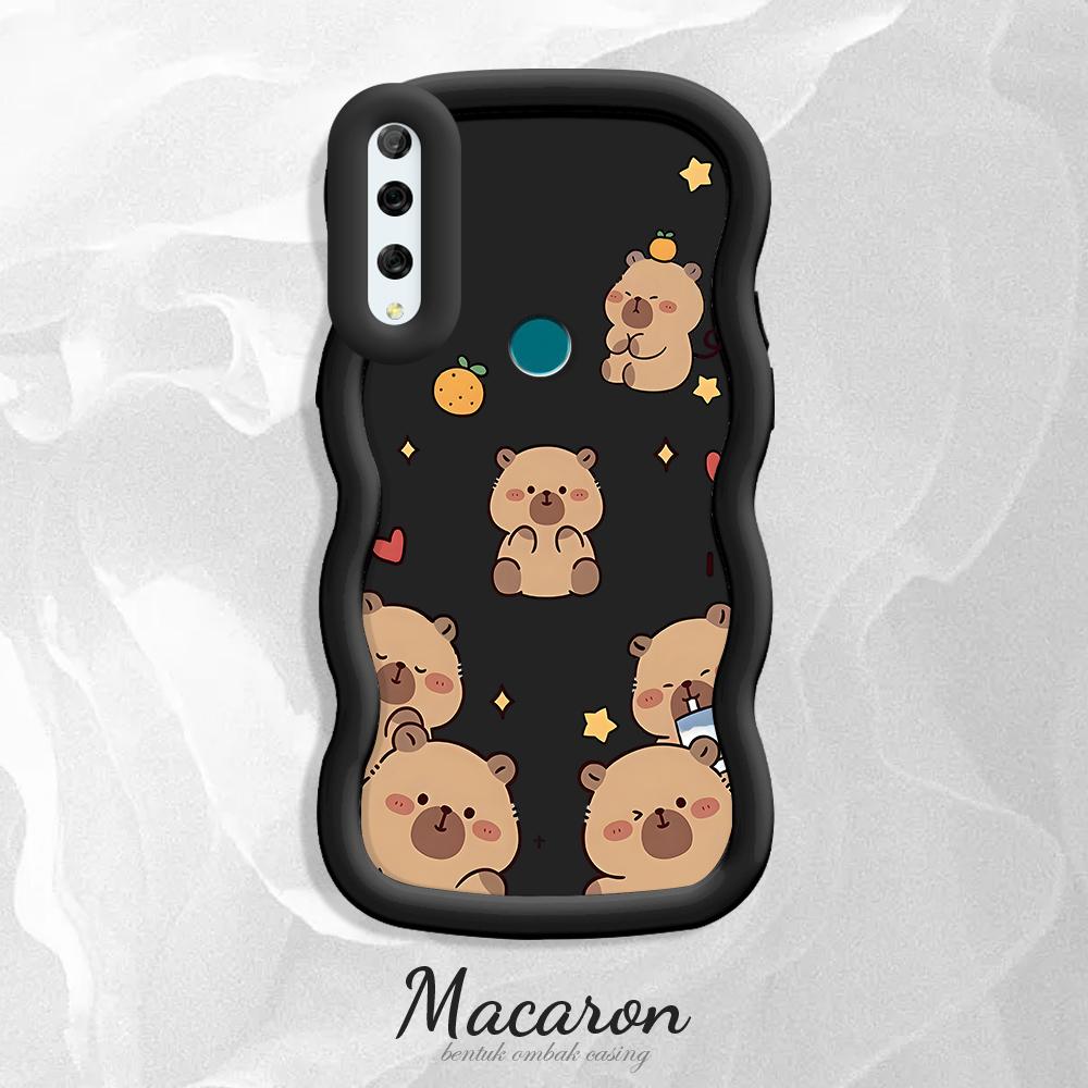 

Окрашенный узор Big Wave Edge Мягкий силиконовый материал Macaron чехол для телефона противоударный защитный резиновый чехол для iPhone Huawei Honor Infinix Tecno Huawei P40 Lite чёрный