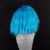 Blue Short Bob Wig Loose Curly Lace Front Wigs for Women 13x4 Free Part Heat Resistant Natural Hairline Daily WearCosplay