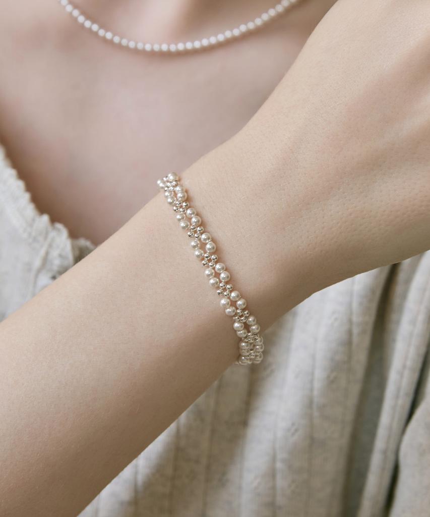 Dmoment (925 Silver) Pearl Rhythm Bracelet