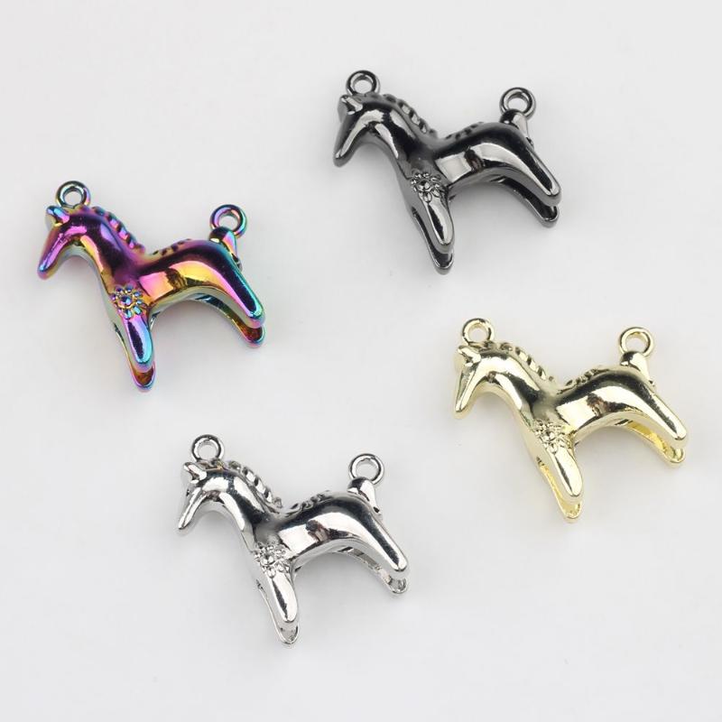 2Pcs Alloy Pony Pendant Animal Horse Charms Diy Necklace Bracelet Earrings Keychain Accessories Handmade Jewelry Making