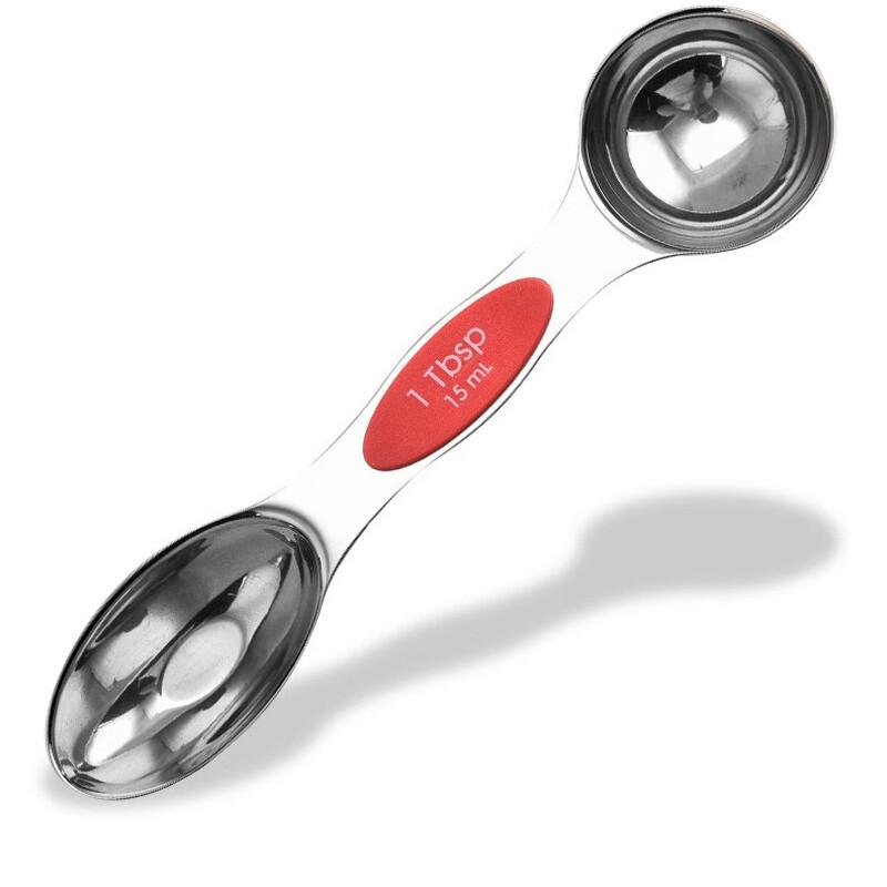 

ZISIZ Stainless Steel Measuring Spoon Set with Dual Heads and Scale