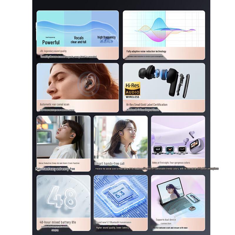 JBL LIVE BEAM 3 Smart Touch True Wireless Noise-Cancelling Earbuds