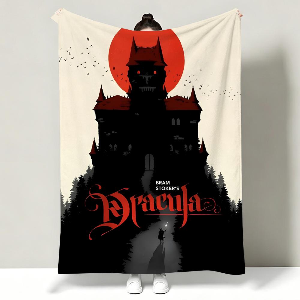 Movie DDracula Throw Soft Warm Flannel Throw Blanket Multiuse for Sofa Bed Office Nap