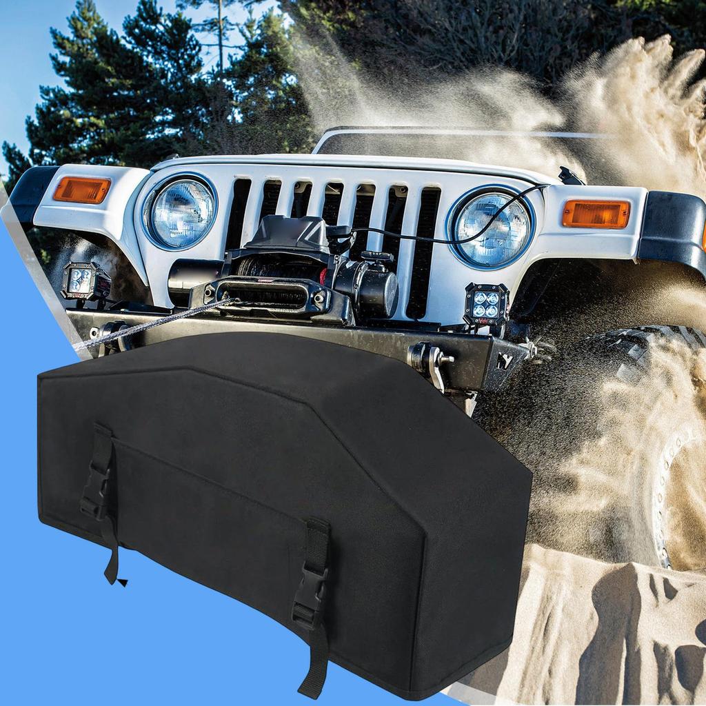 Winch Covers UV Protection Protector Adjustable Straps Oxford Waterproof Dust Cover for Snow Automobile Automotive Car Outdoor