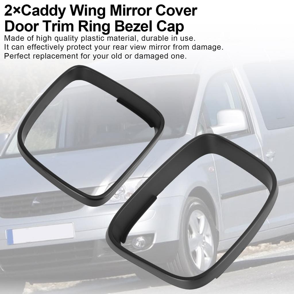 2×Copertura Specchietto Retrovisore Caddy Anello Lunetta Rivestimento Porta per VW Transporter T5