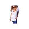 Neu Damen Shirt Bluse Casual Tunika Kurzarm Sommer V-ausschnitt T-shirts Top For Effortless Versatile Style