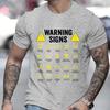T Shirt for Men Clothing Funny Driving Warning Signs 101 Auto Mechanic Gift Driver Men Tshirt Summer Tee Shirts Clothes Y2k Tops
