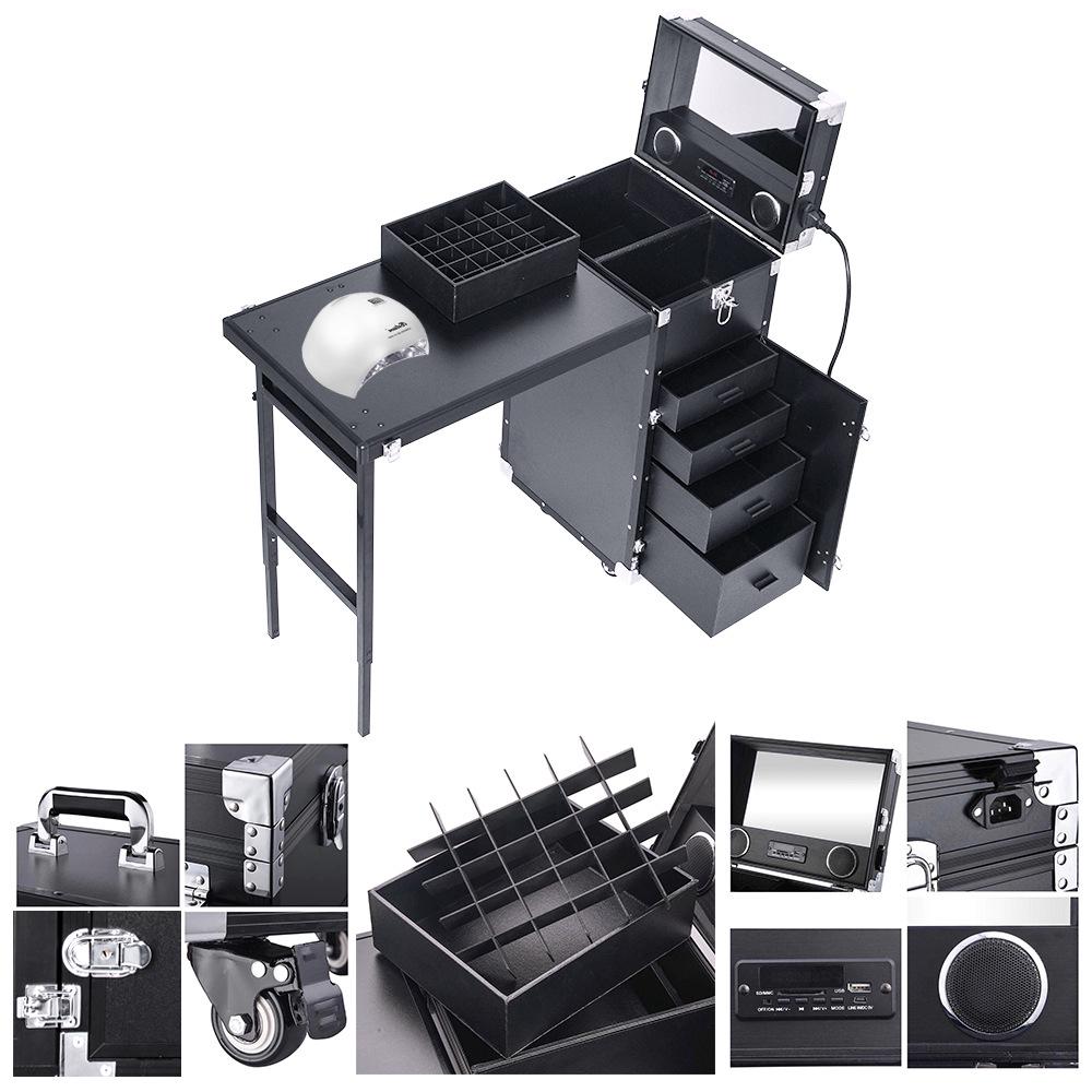 High-End Portable Beauty & Tattoo Makeup Trolley, Professional Storage Box, Nail Tool Case