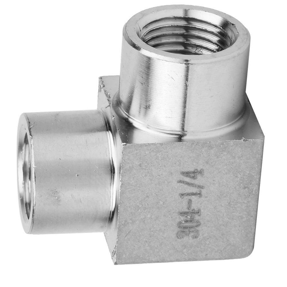 Raccord Coude Double Filetage Femelle BSPP Adaptateur Raccords de Tuyauterie Angle Droit pour Eau Huile