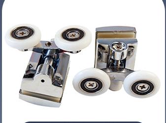Pack Of 2Pcs 23mm Shower Door Rollers / Wheels Twin Tops For Sliding Doors